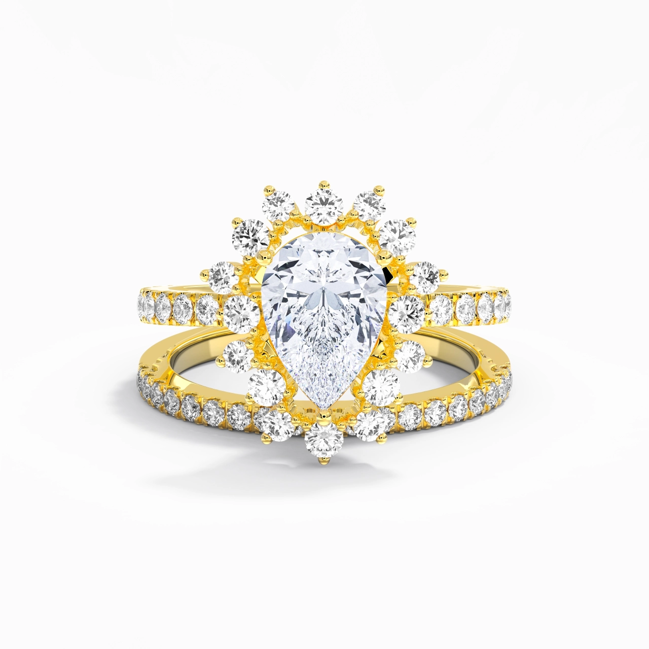 925 Sterling Silver Moissanite Bridal Set