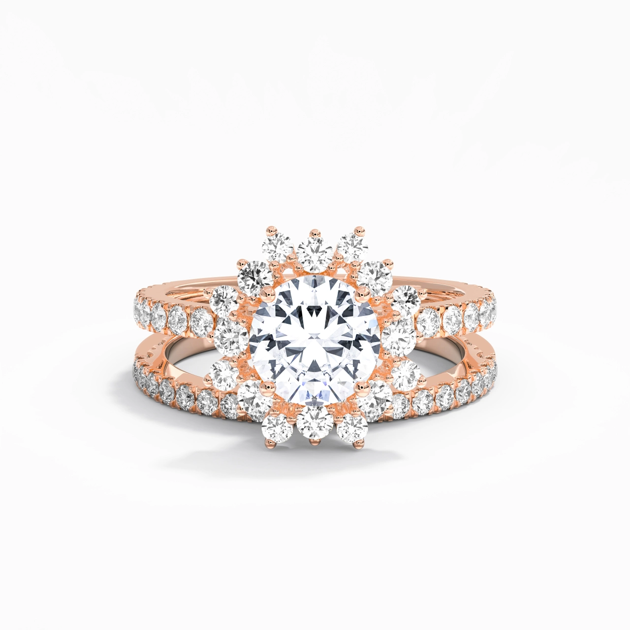 925 Sterling Silver Moissanite Bridal Set