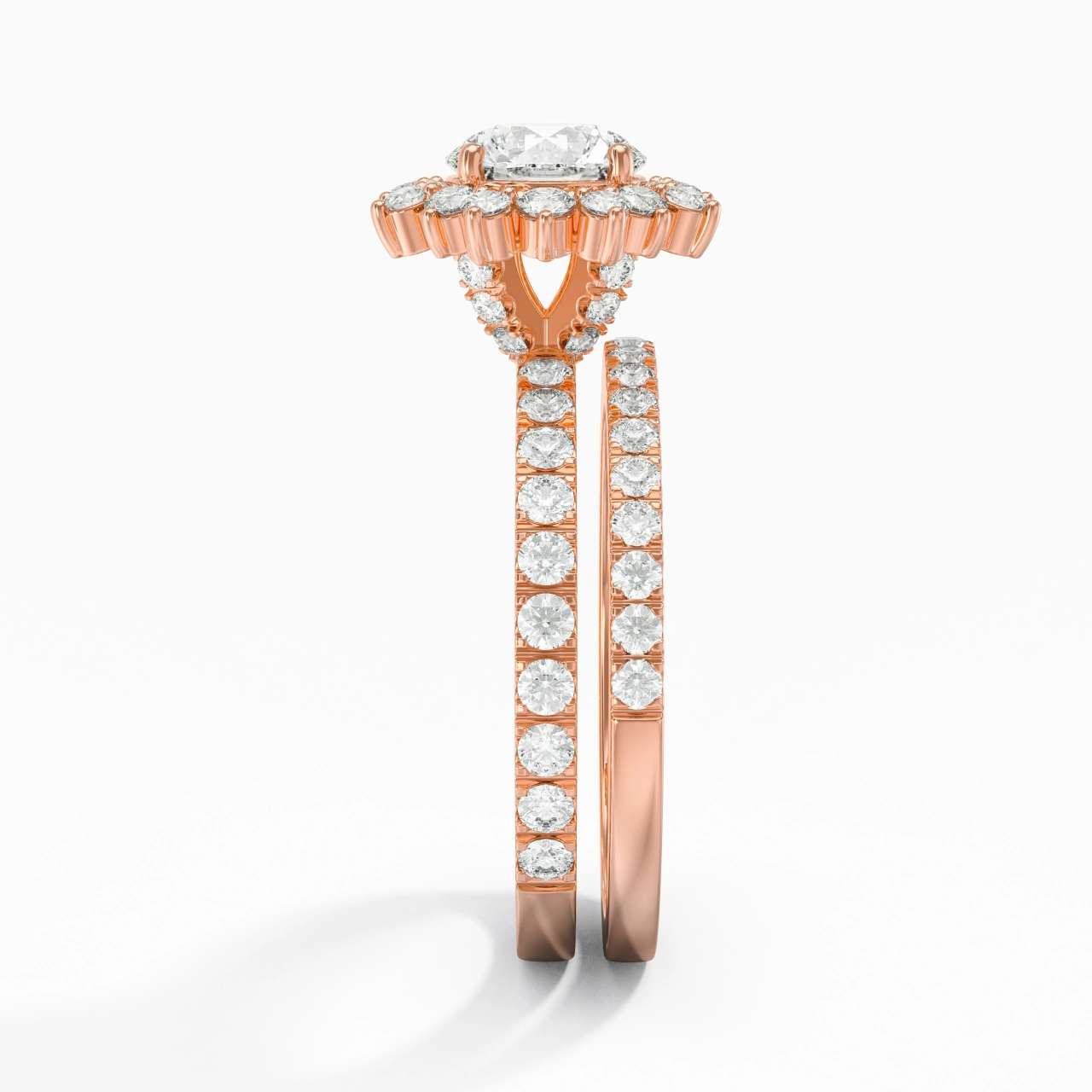 925 Sterling Silver Moissanite Bridal Set