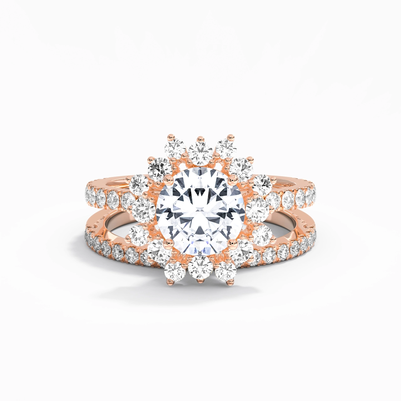 925 Sterling Silver Moissanite Bridal Set