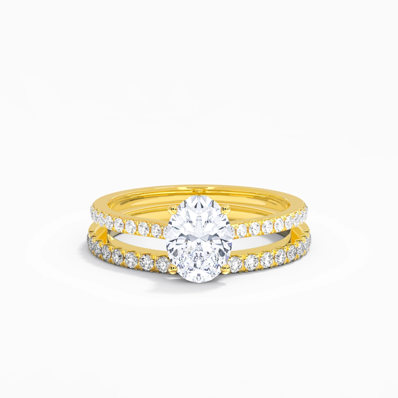Blanc Moissanite Ensemble d'alliances