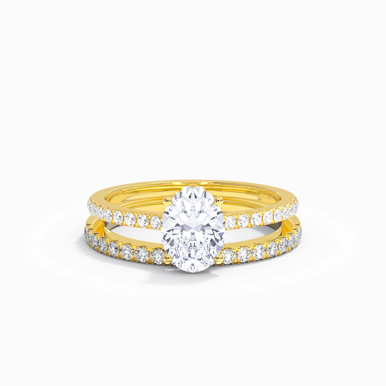 Blanc Moissanite Ensemble d'alliances