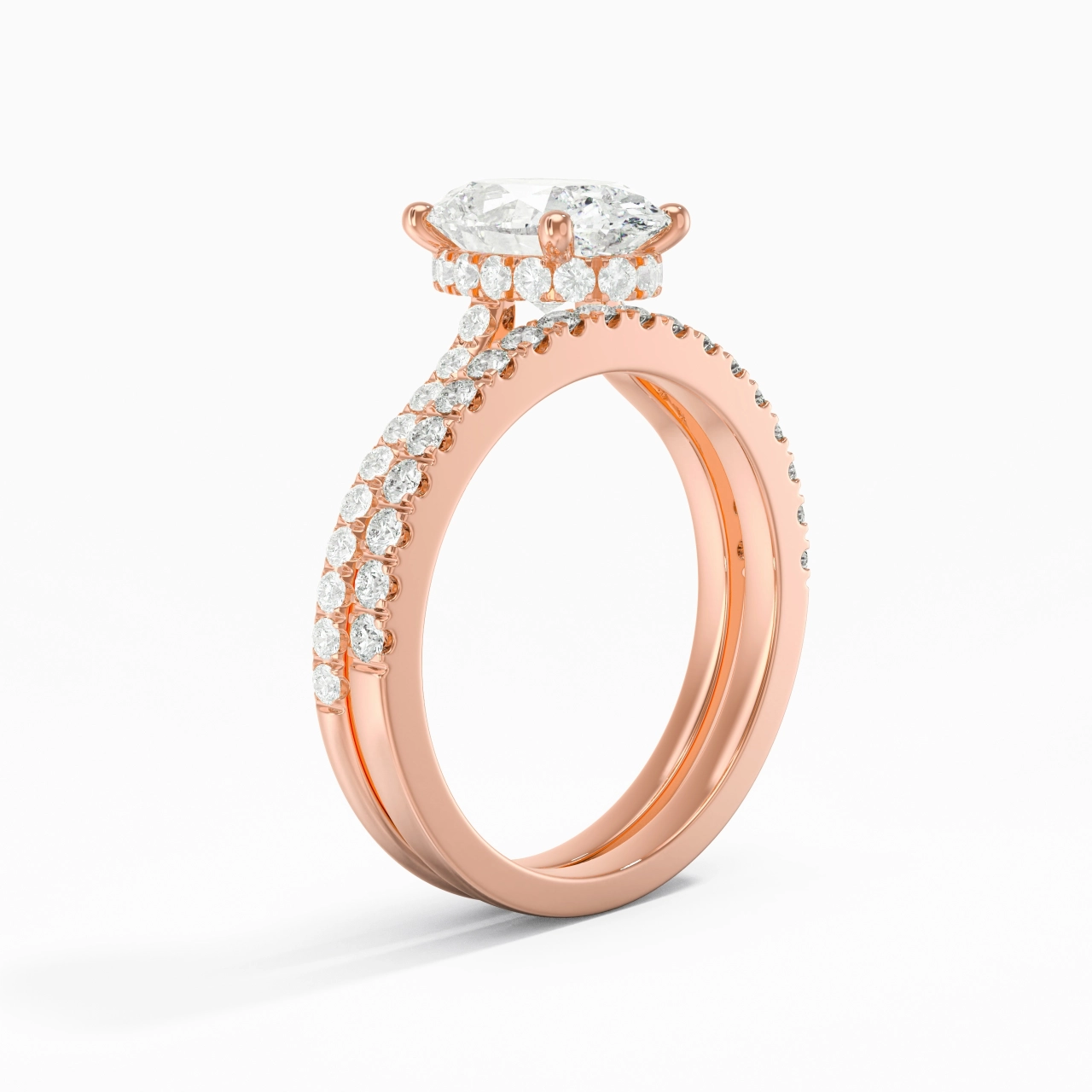 Blanc Moissanite Ensemble d'alliances