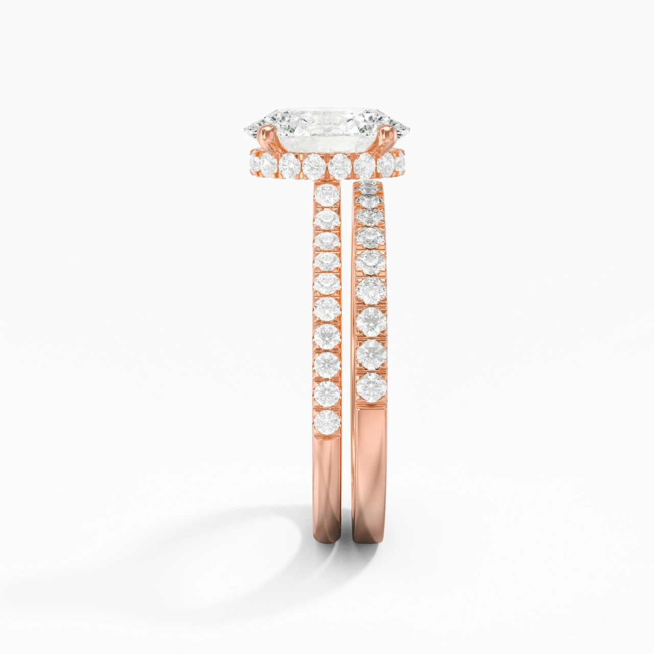 Blanc Moissanite Ensemble d'alliances
