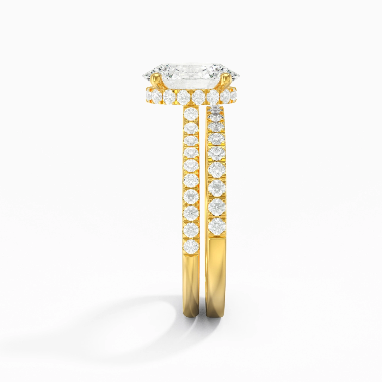 Blanc Moissanite Ensemble d'alliances