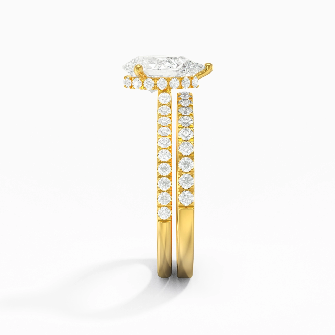 Blanc Moissanite Ensemble d'alliances