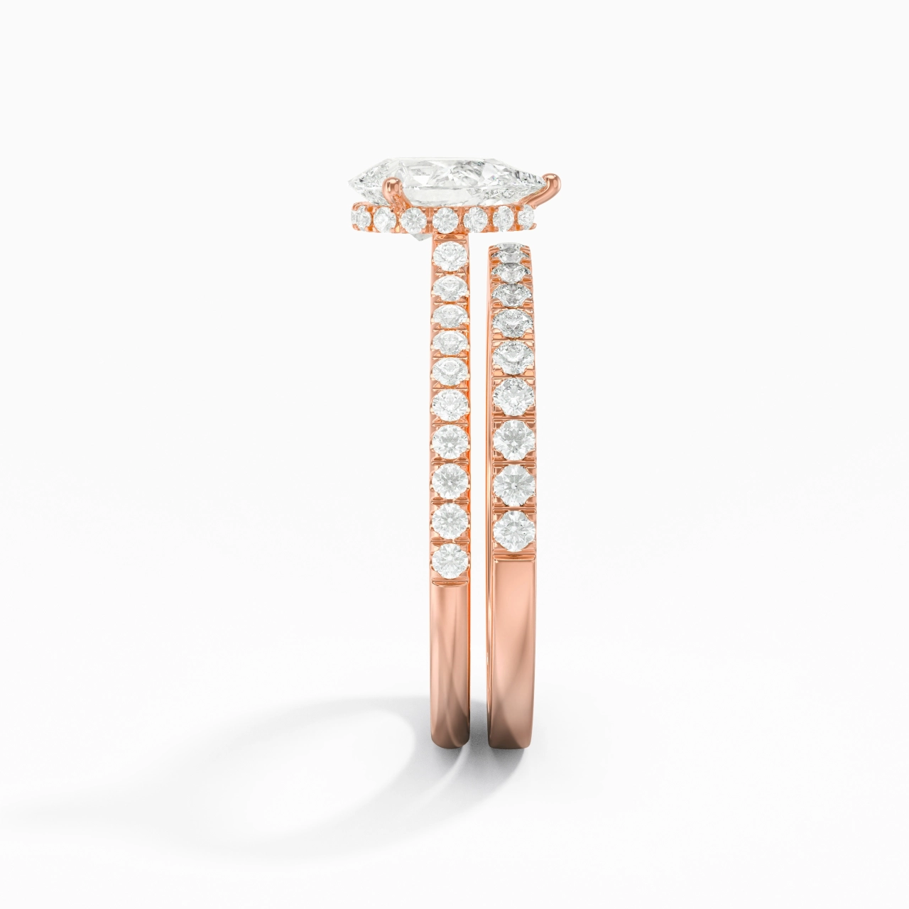 Blanc Moissanite Ensemble d'alliances