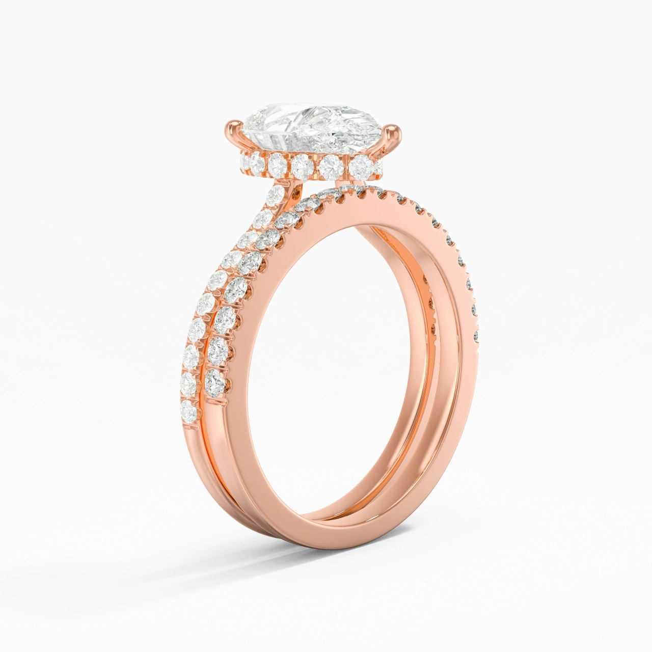Blanc Moissanite Ensemble d'alliances