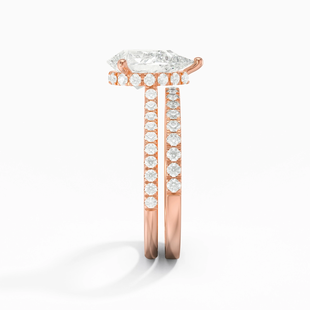 Blanc Moissanite Ensemble d'alliances