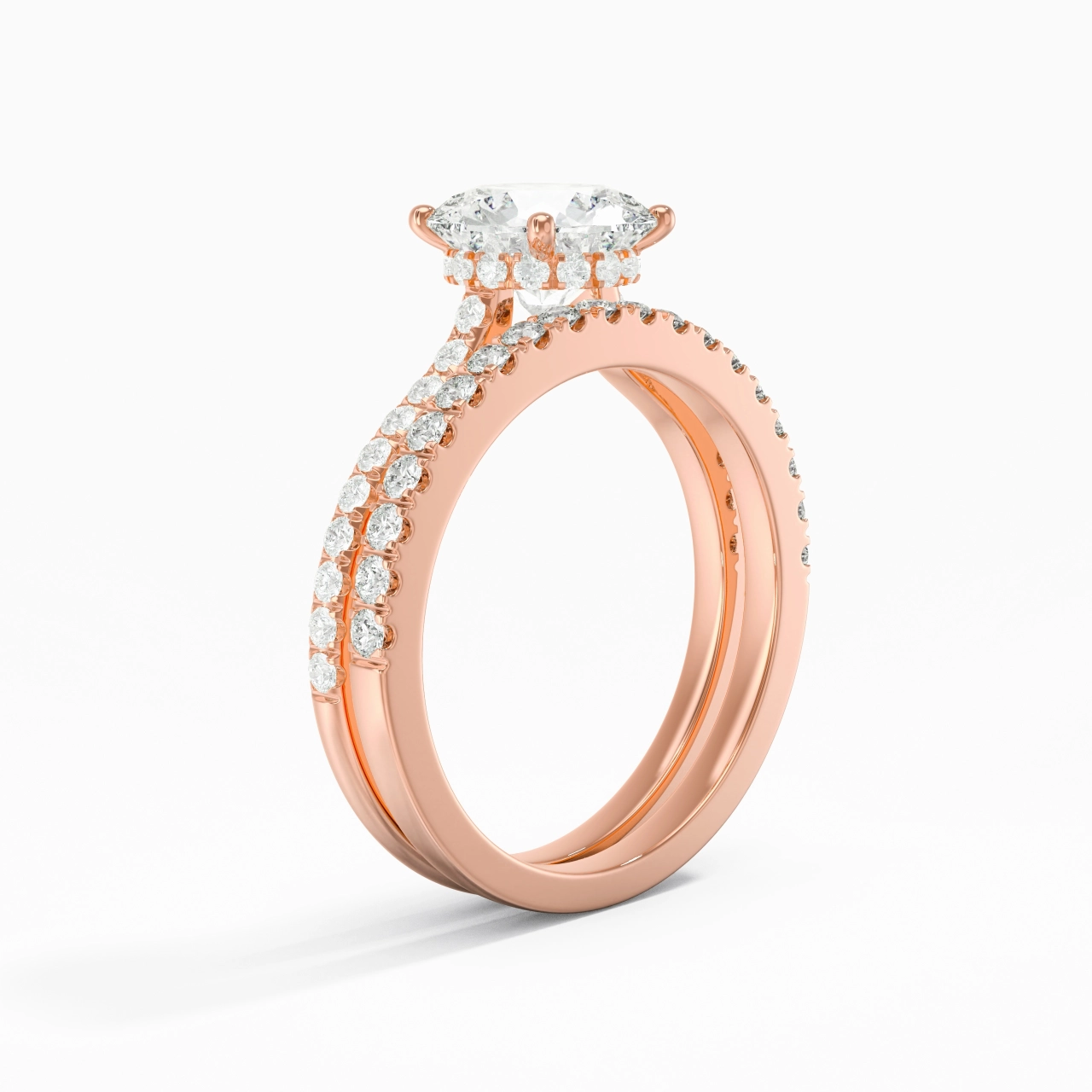 Blanc Moissanite Ensemble d'alliances