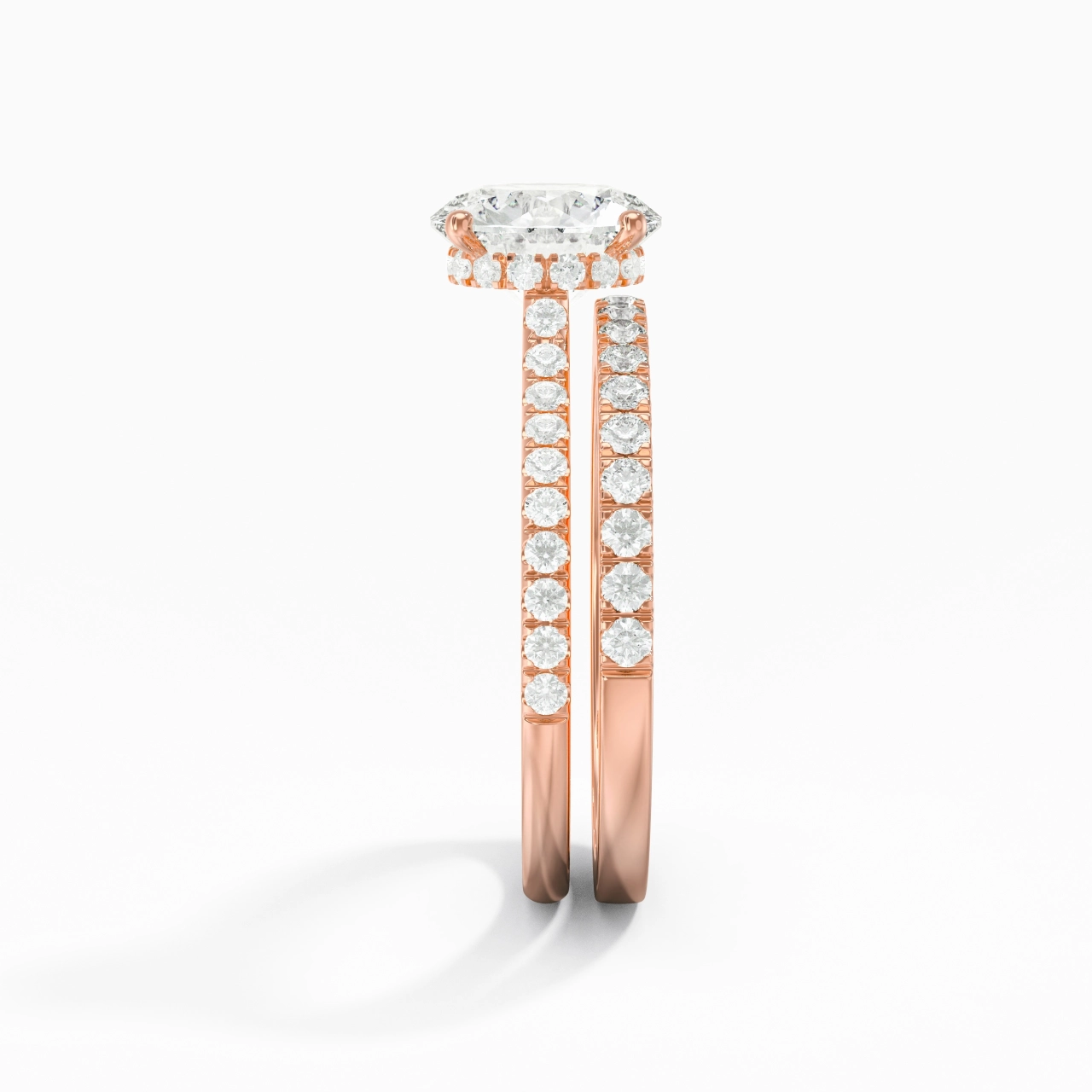 Blanc Moissanite Ensemble d'alliances