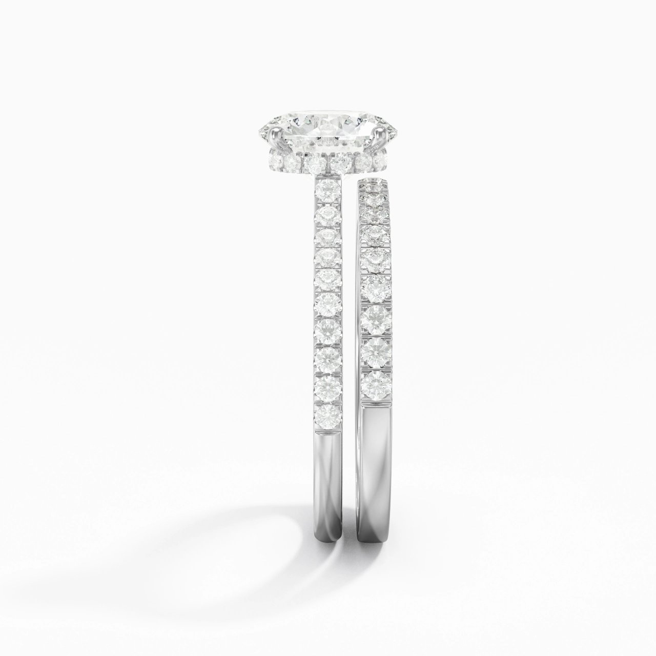 Blanc Moissanite Ensemble d'alliances