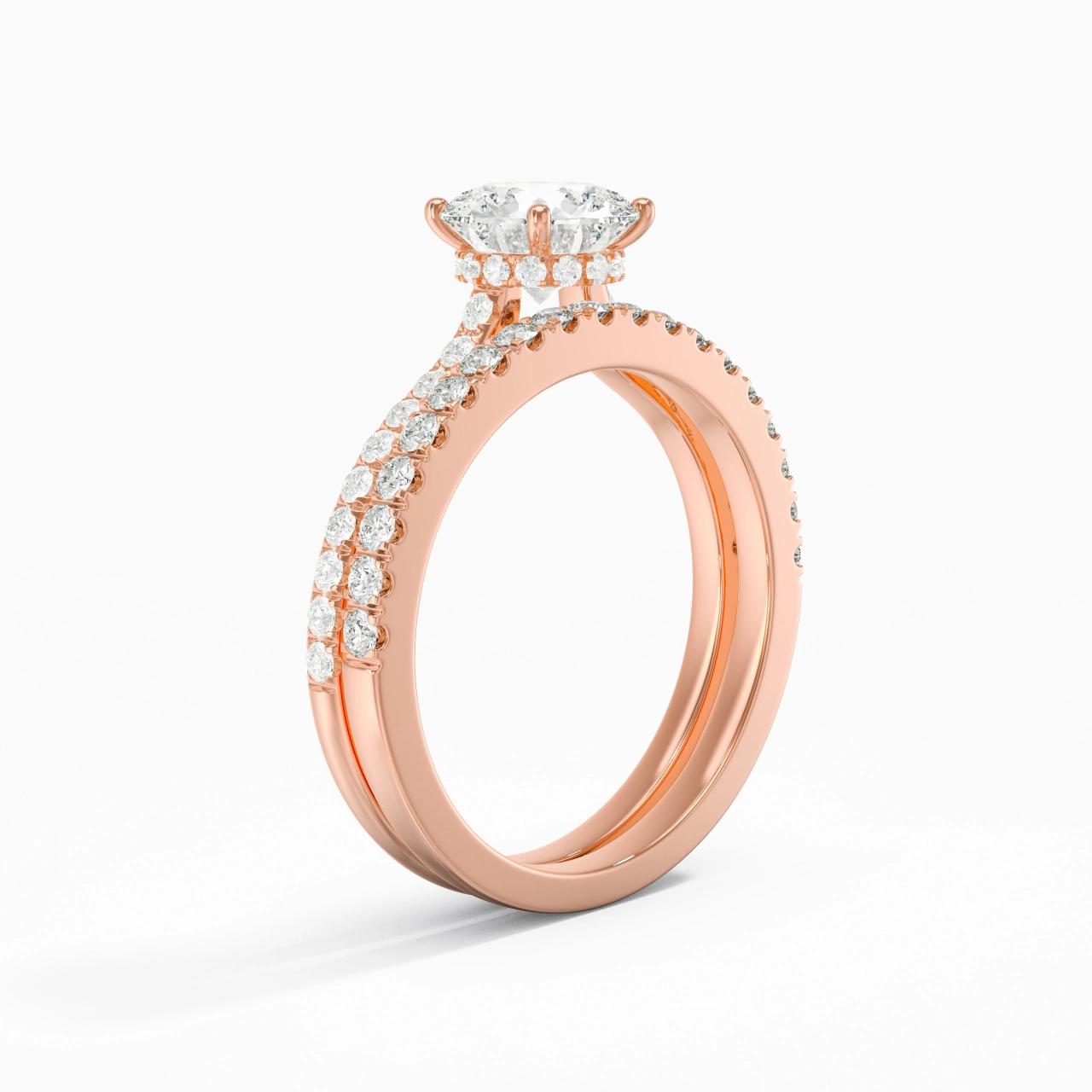 Blanc Moissanite Ensemble d'alliances