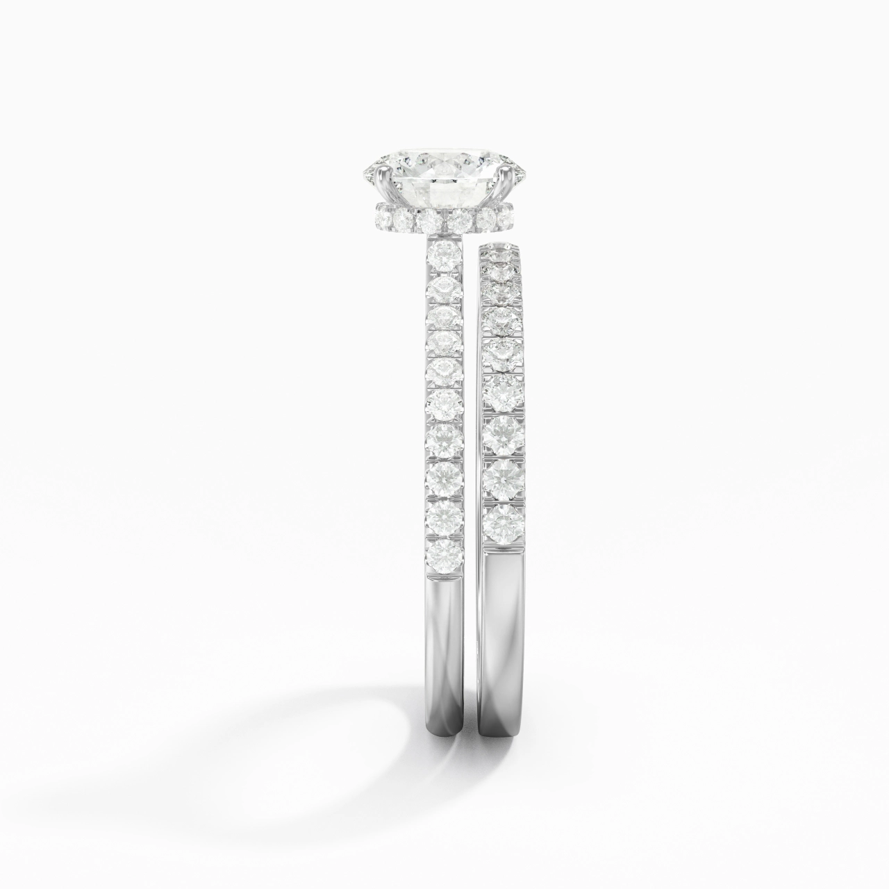 Blanc Moissanite Ensemble d'alliances