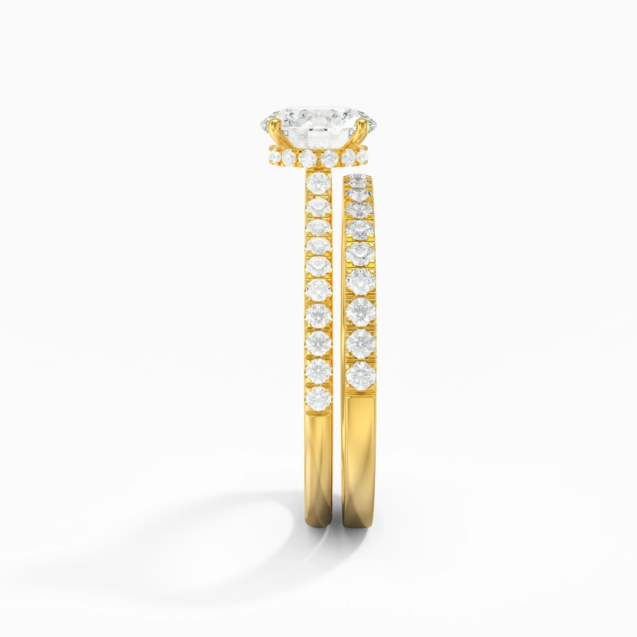 Blanc Moissanite Ensemble d'alliances