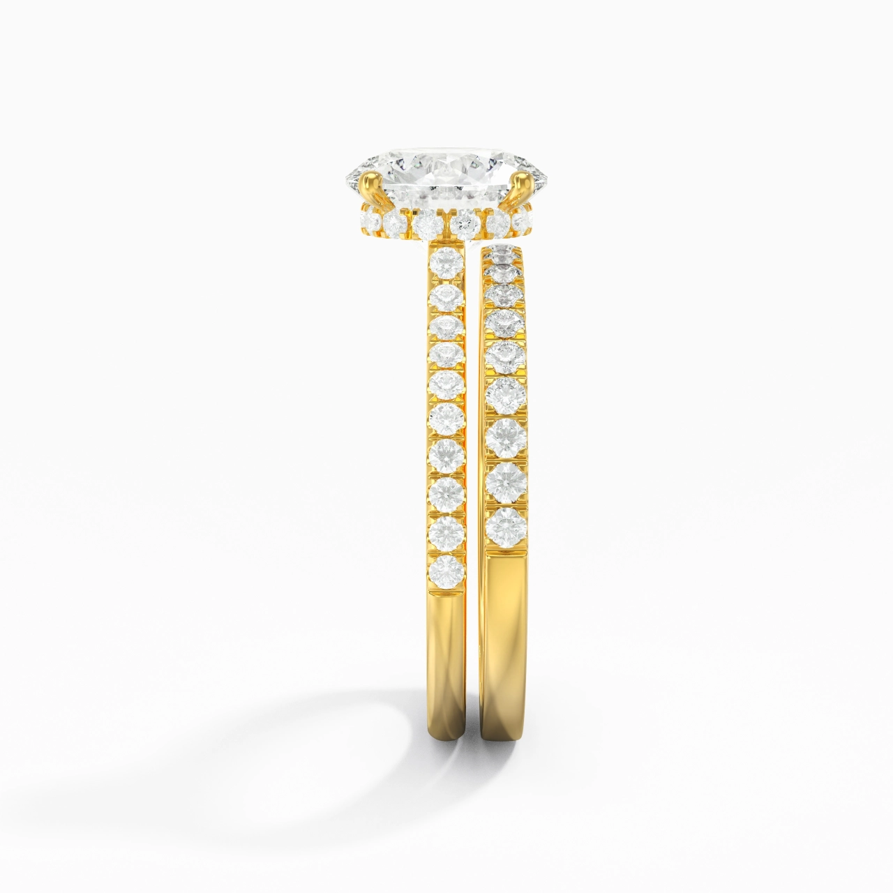Blanc Moissanite Ensemble d'alliances