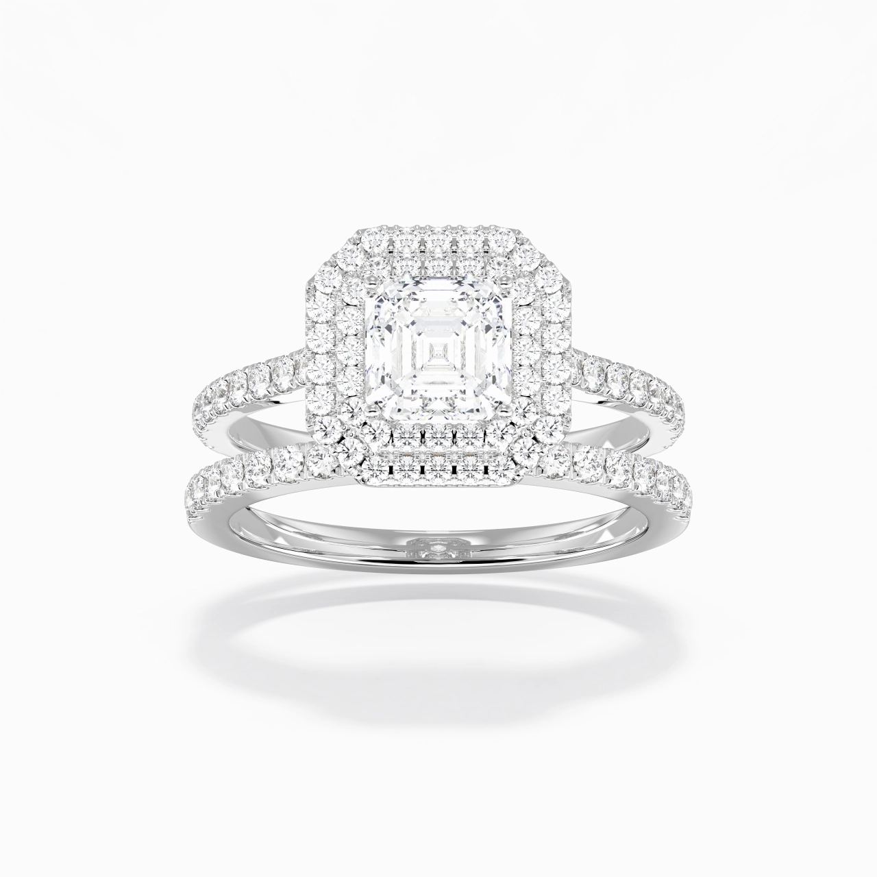 1.00ct Moissanite Bridal Set 925 Sterling Silver