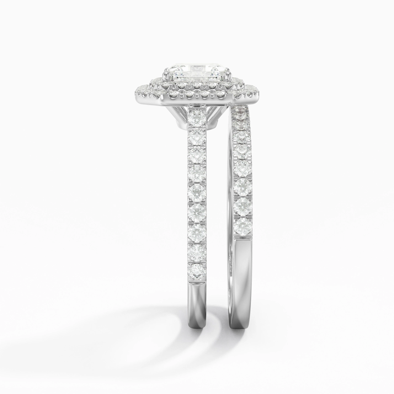 1.00ct Moissanite Bridal Set 925 Sterling Silver