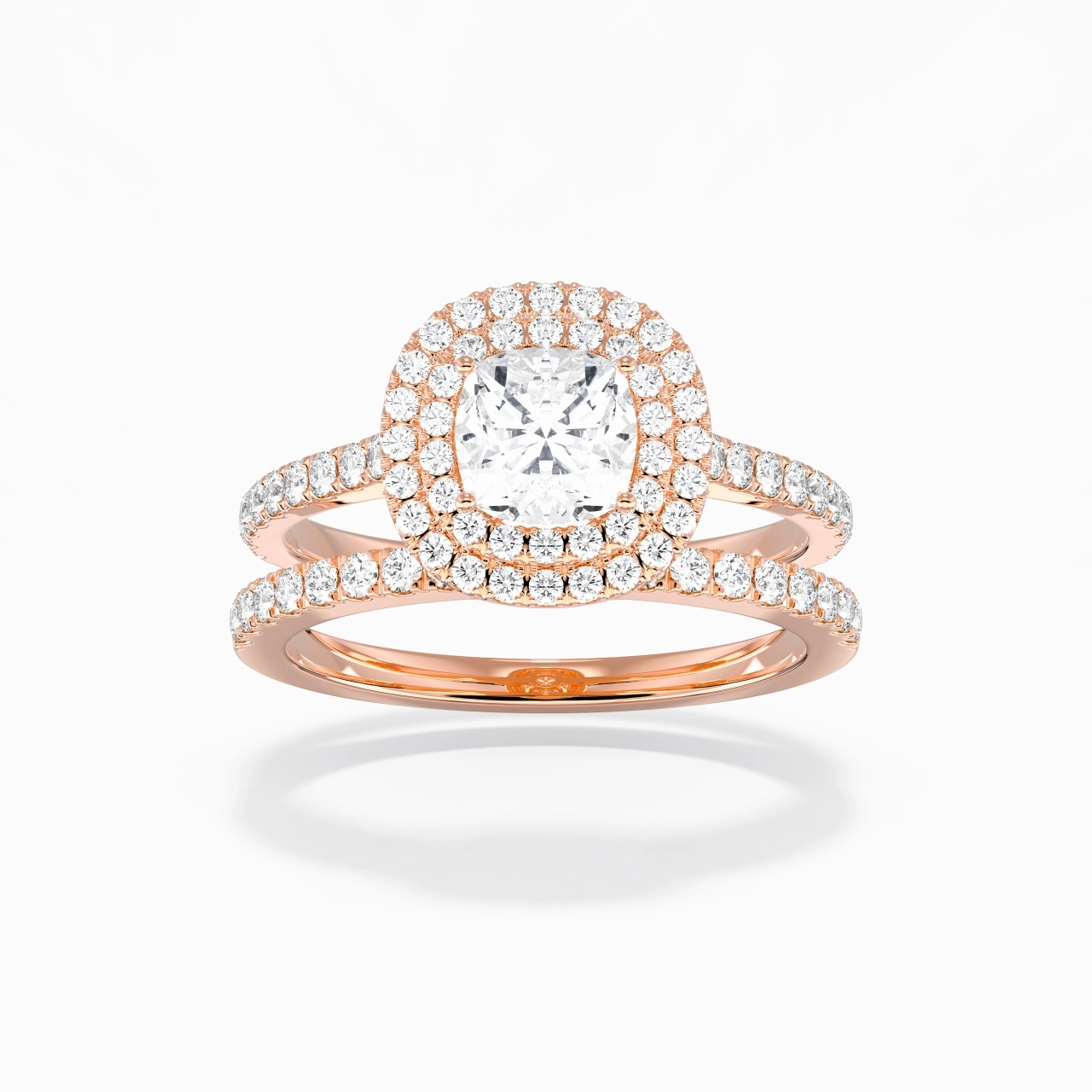 1.00ct Moissanite Bridal Set 18K Rose Gold