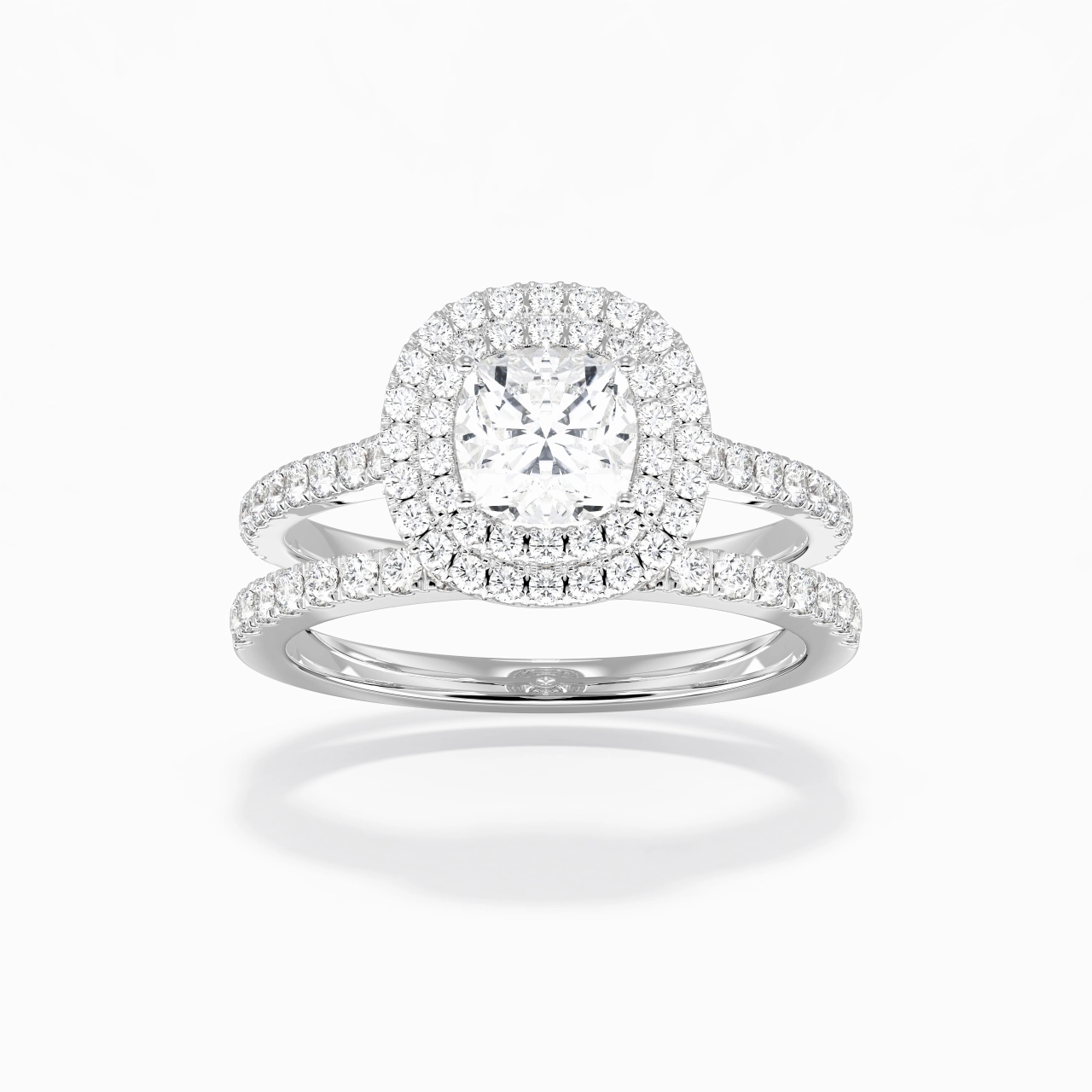 1.00ct Moissanite Bridal Set 925 Sterling Silver