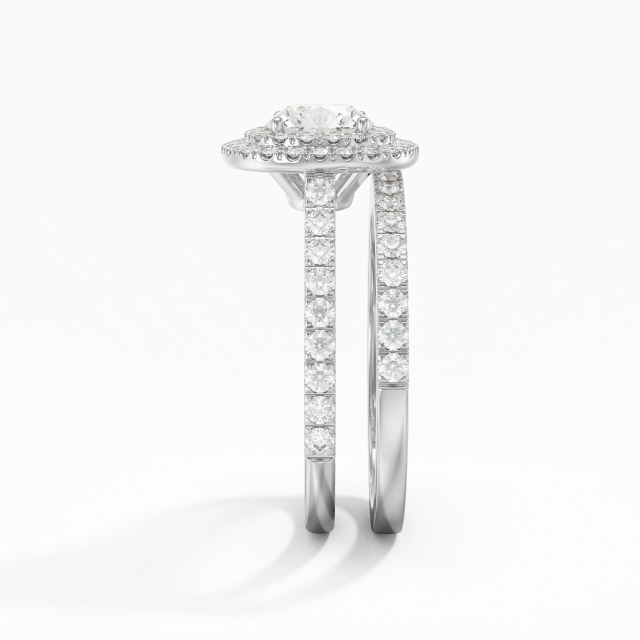 1.00ct Moissanite Bridal Set 925 Sterling Silver