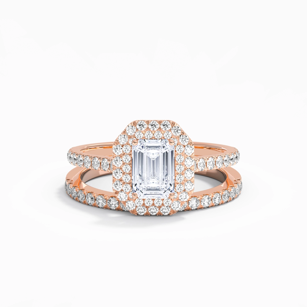 1.00ct Moissanite Bridal Set 925 Sterling Silver