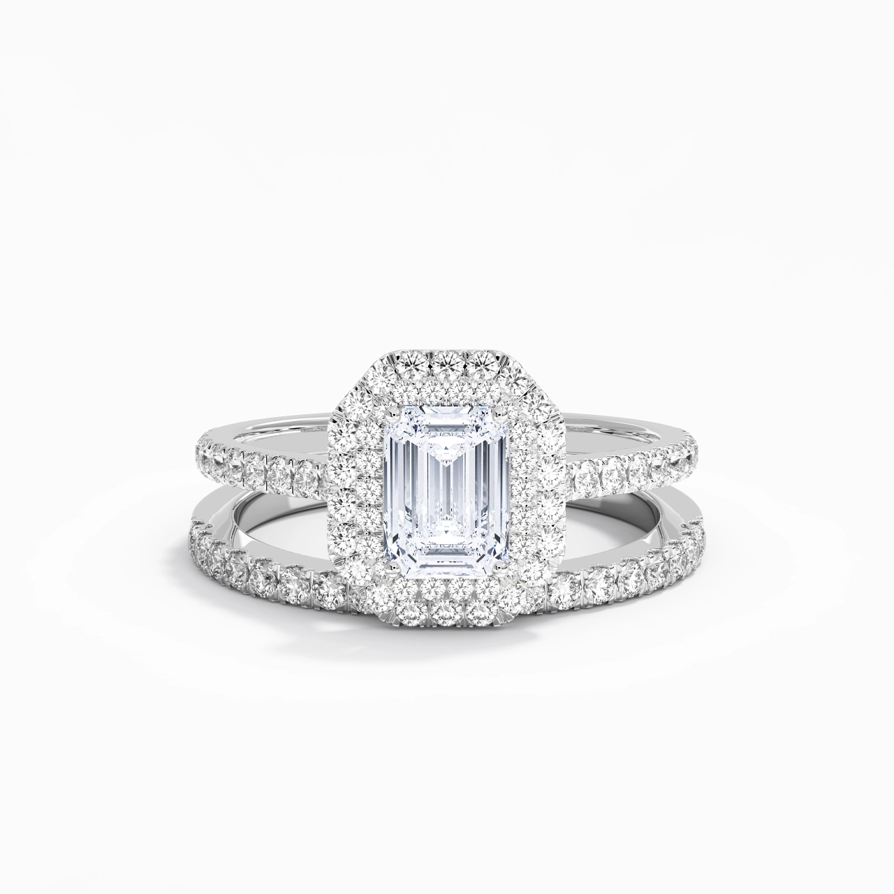 1.00ct Moissanite Bridal Set 925 Sterling Silver