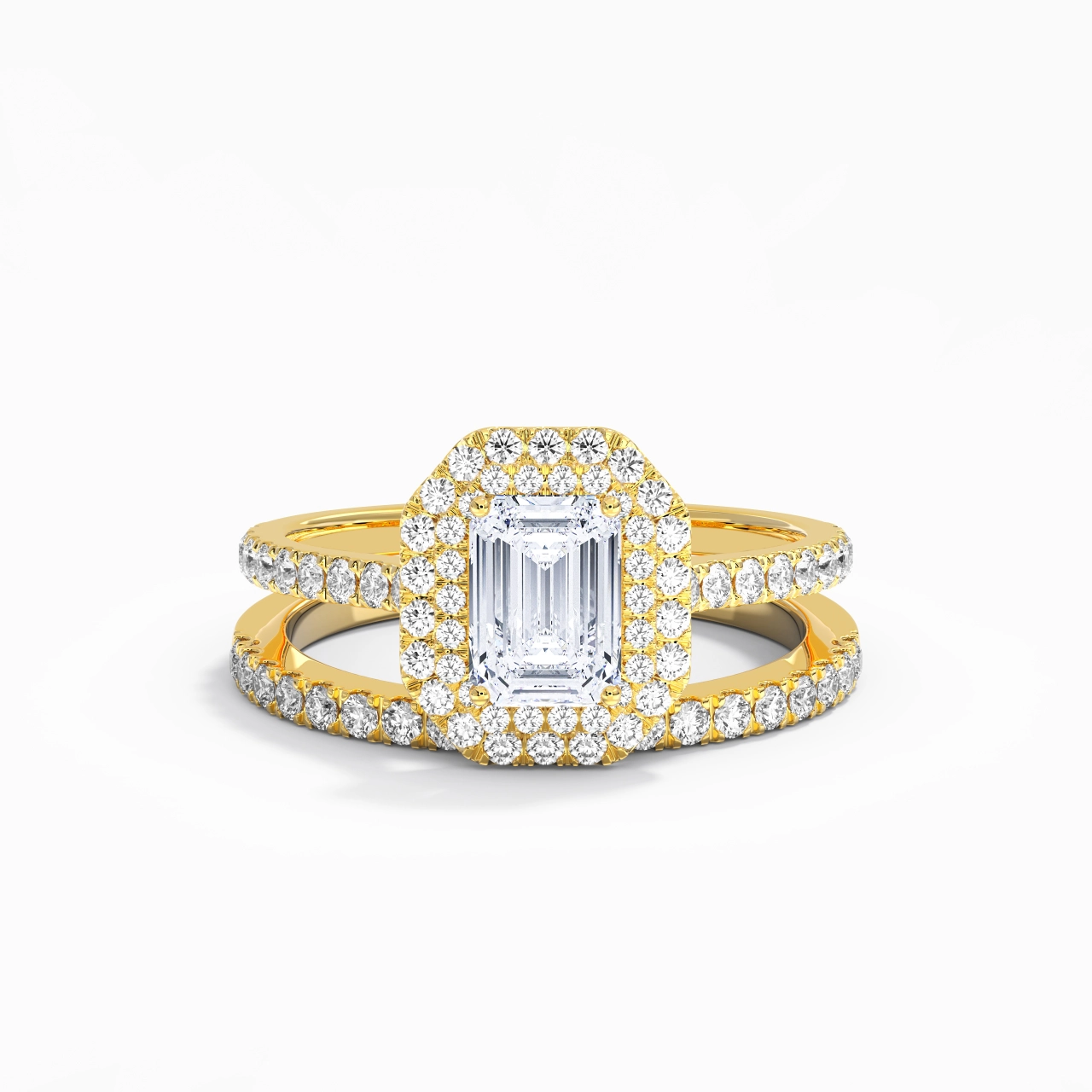 1.00ct Moissanite Bridal Set 925 Sterling Silver