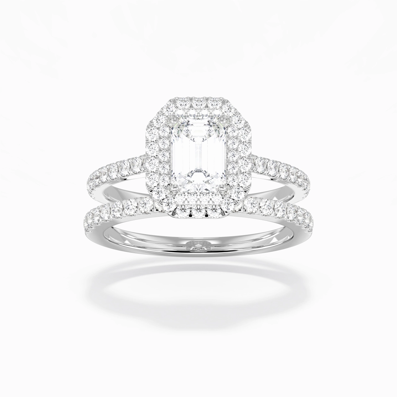 1.00ct Moissanite Bridal Set 925 Sterling Silver