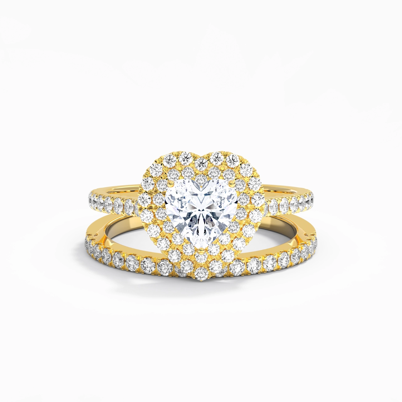 1.00ct Moissanite Bridal Set 925 Sterling Silver