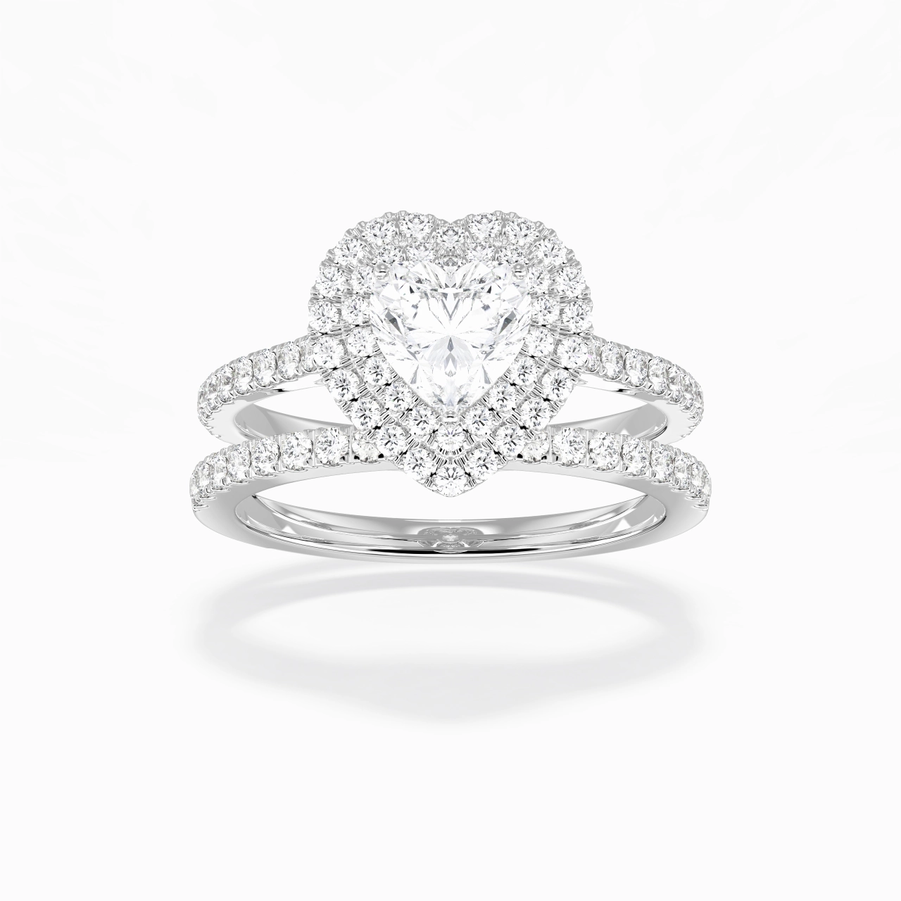 1.00ct Moissanite Bridal Set 925 Sterling Silver
