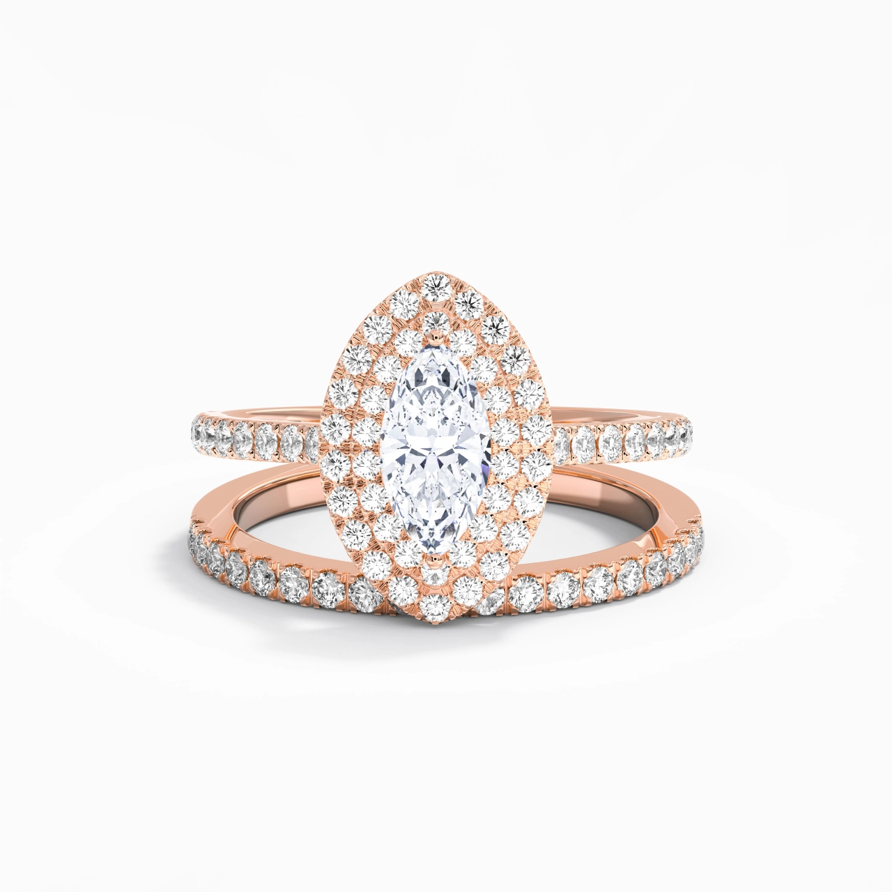 1.00ct Moissanite Bridal Set 925 Sterling Silver