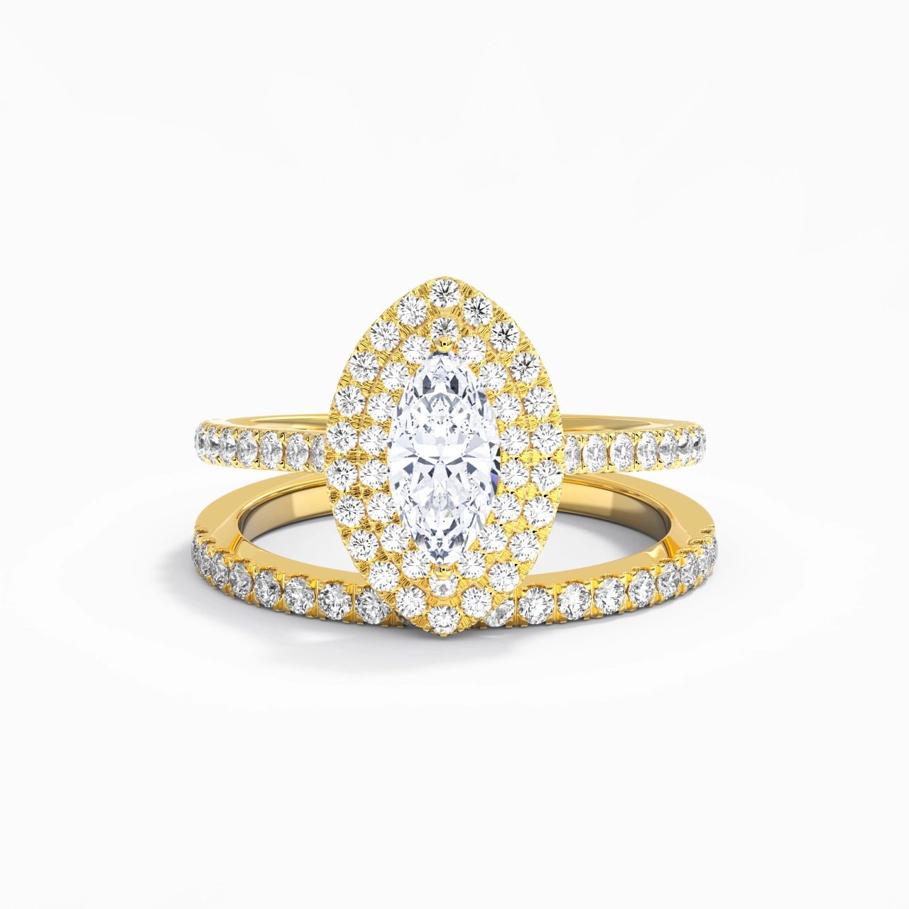 1.00ct Moissanite Bridal Set 925 Sterling Silver