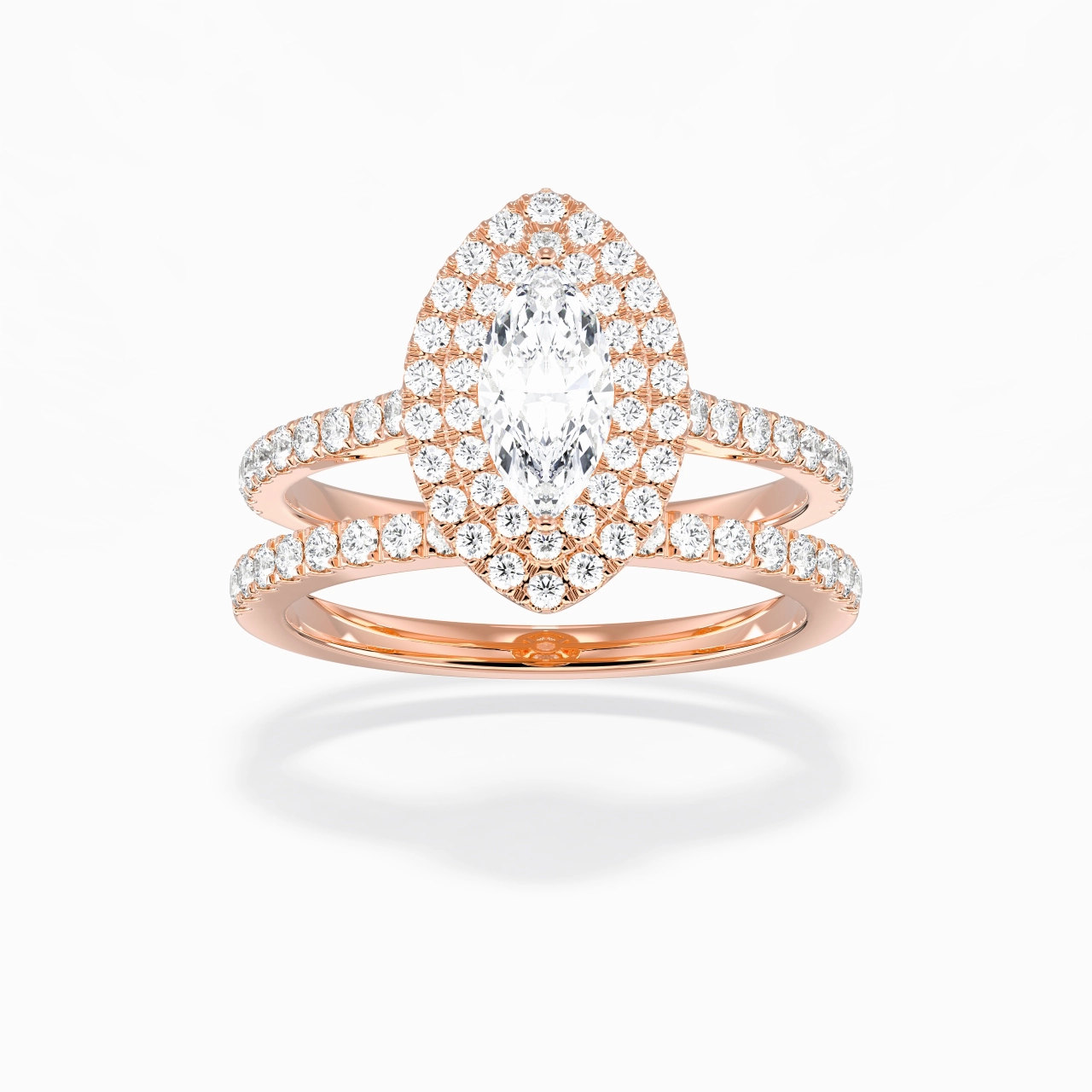 1.00ct Moissanite Bridal Set 925 Sterling Silver