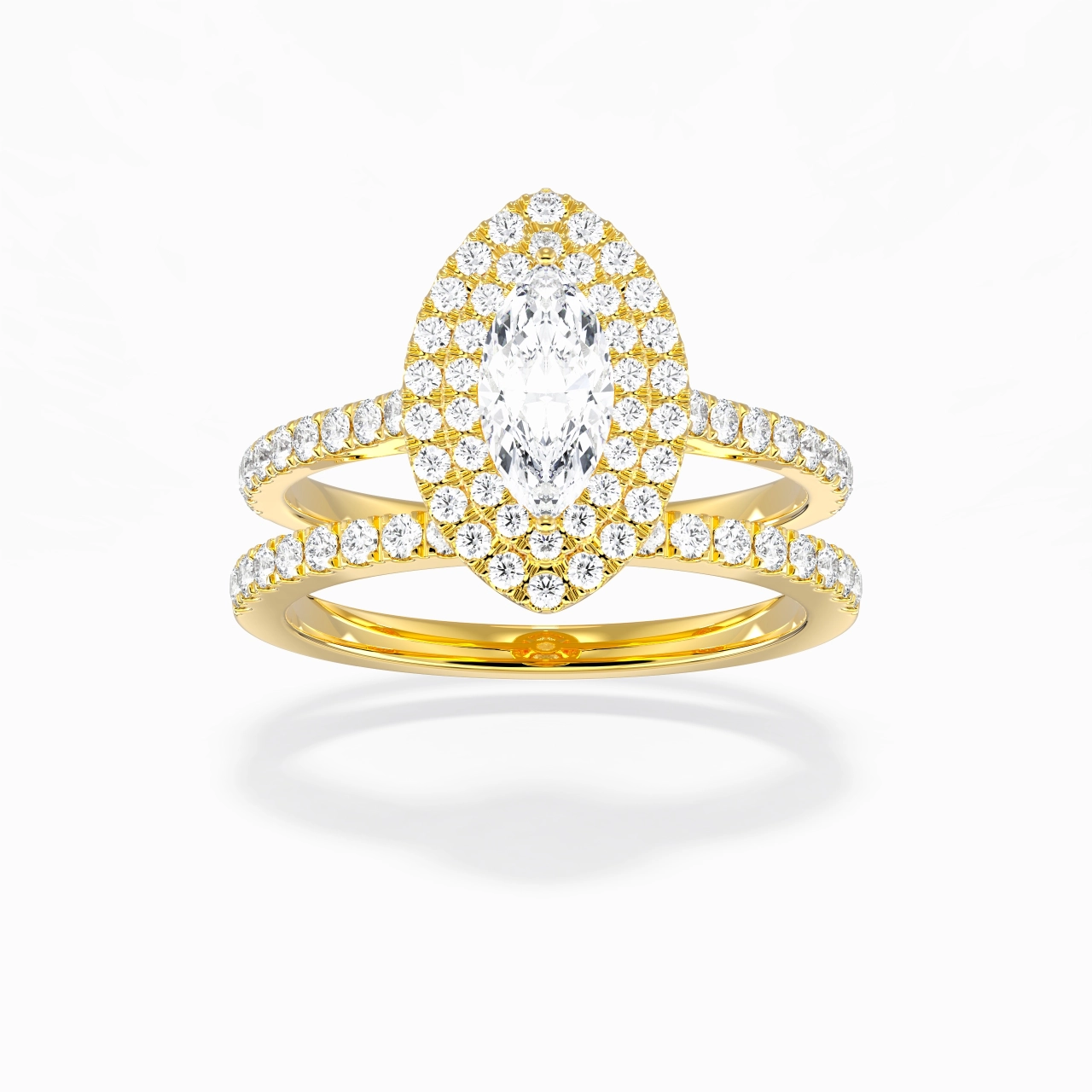 1.00ct Moissanite Bridal Set 925 Sterling Silver