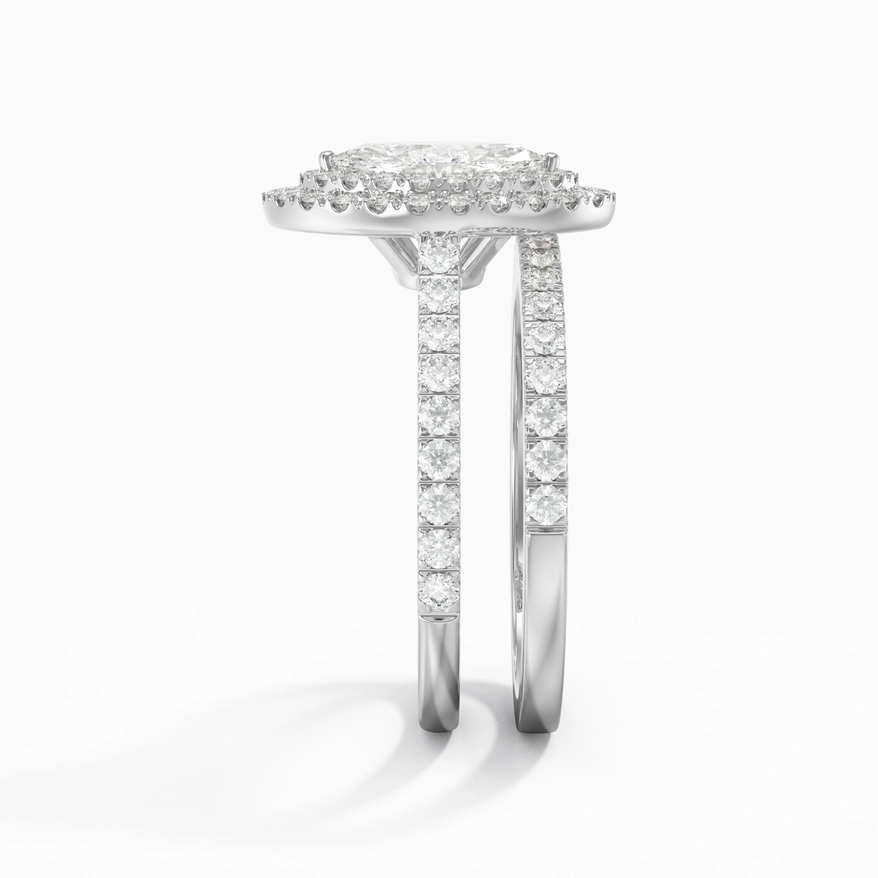 1.00ct Moissanite Bridal Set 925 Sterling Silver