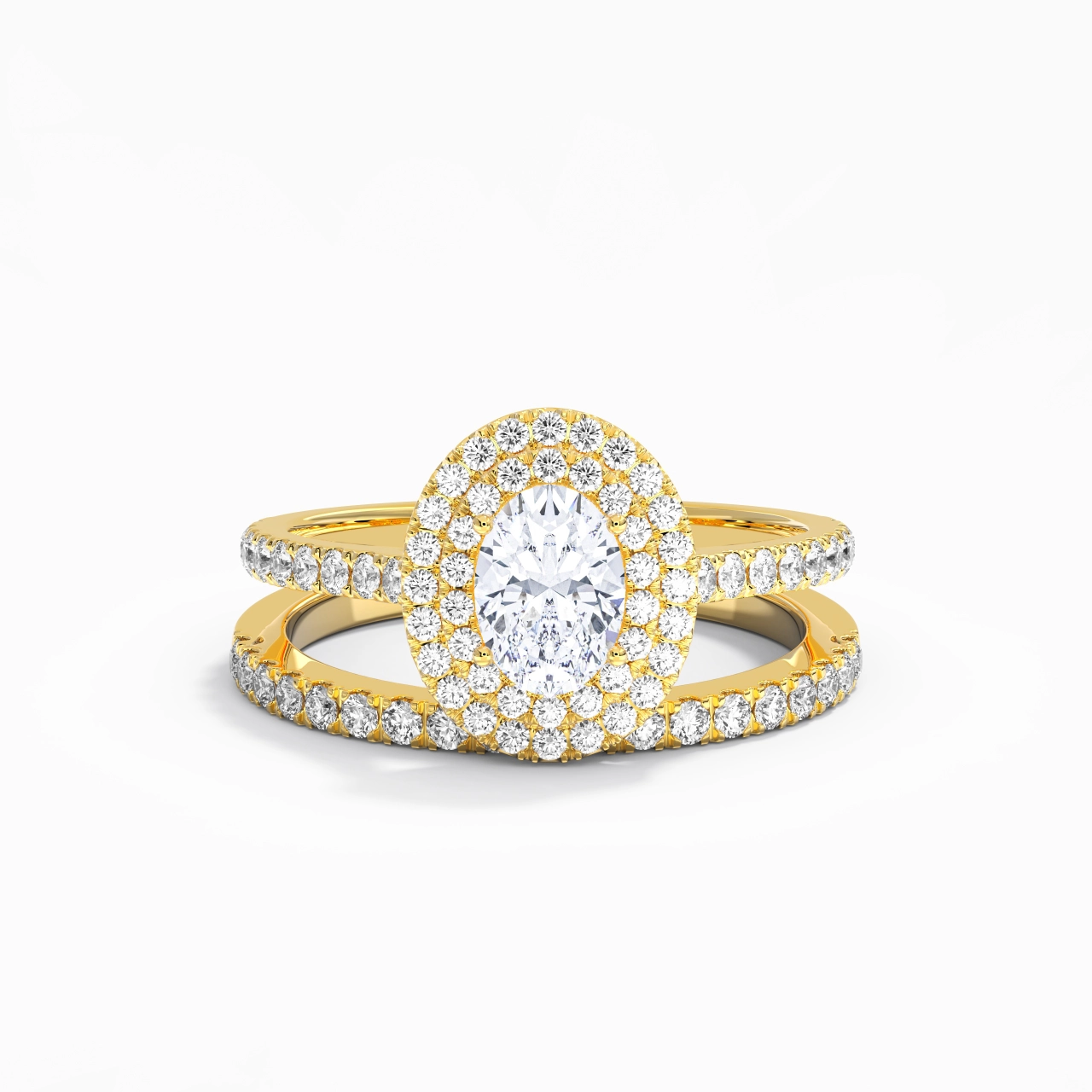 1.00ct Moissanite Bridal Set 925 Sterling Silver