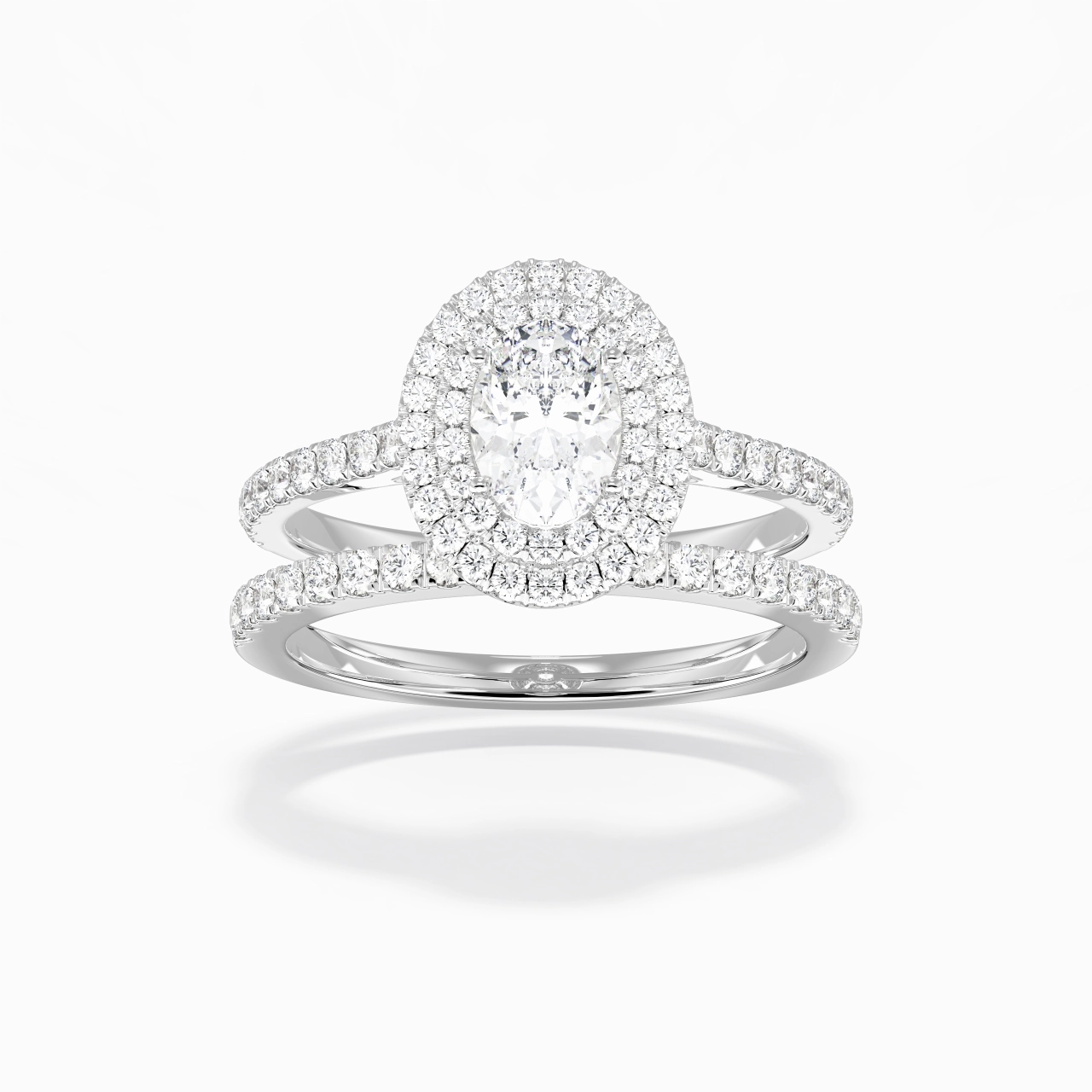1.00ct Moissanite Bridal Set 925 Sterling Silver
