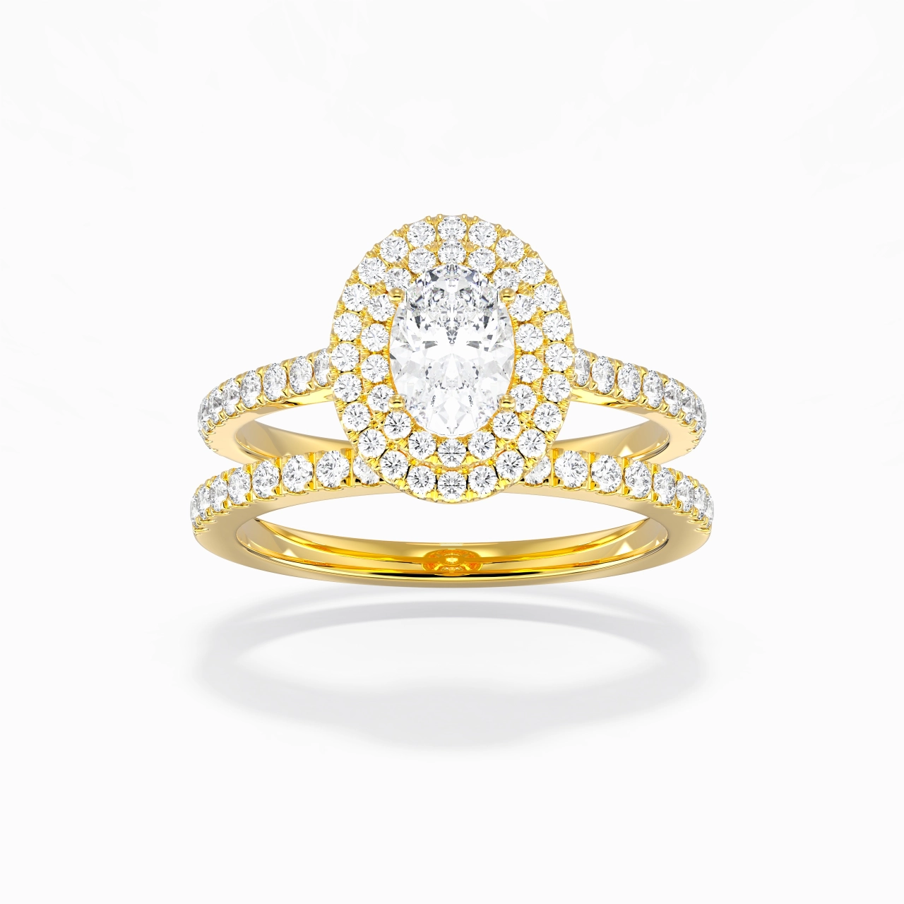 1.00ct Moissanite Bridal Set 925 Sterling Silver