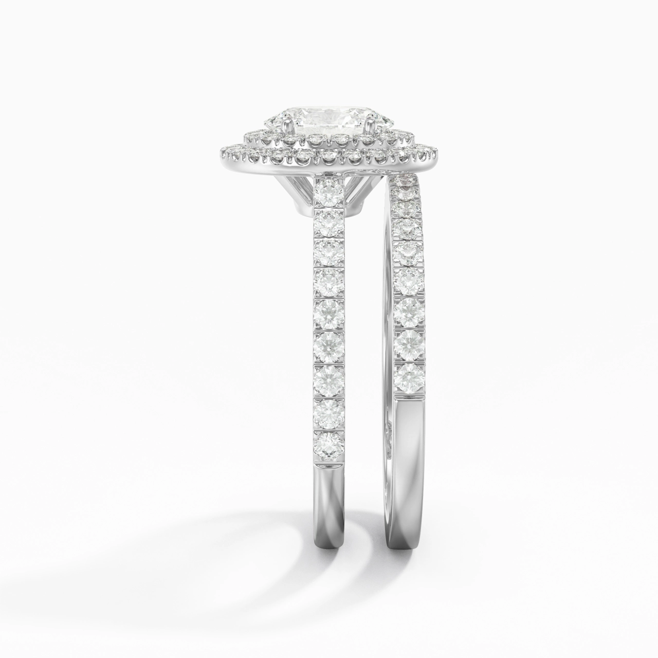 1.00ct Moissanite Bridal Set 925 Sterling Silver