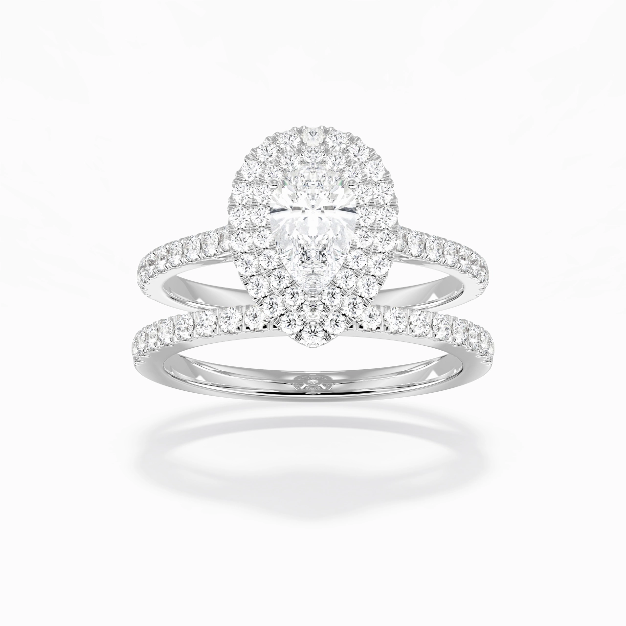 1.00ct Moissanite Bridal Set 925 Sterling Silver