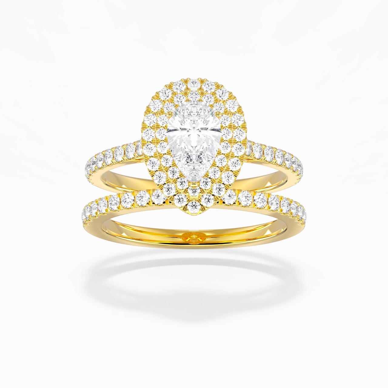 1.00ct Moissanite Bridal Set 14K Gold