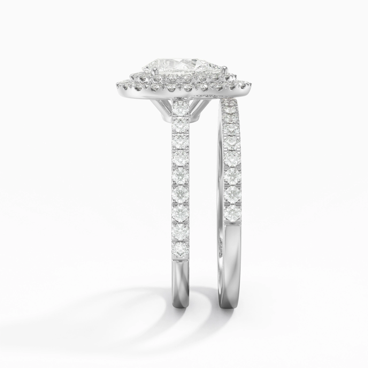 1.00ct Moissanite Bridal Set 925 Sterling Silver