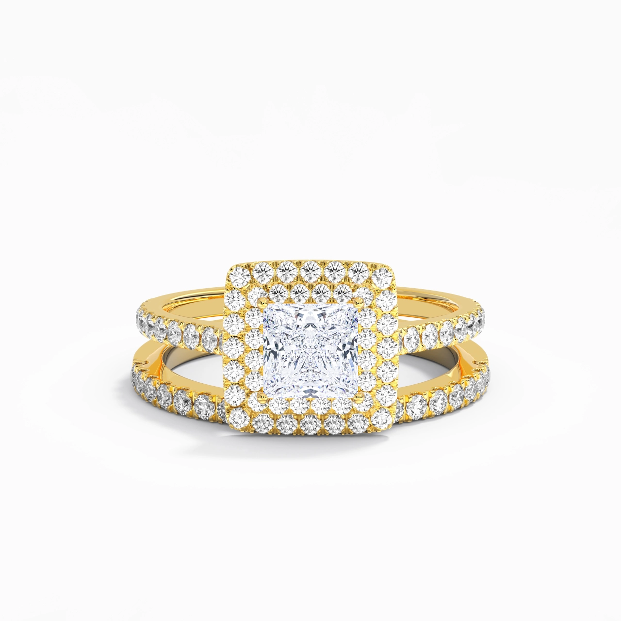 1.00ct Moissanite Bridal Set 925 Sterling Silver