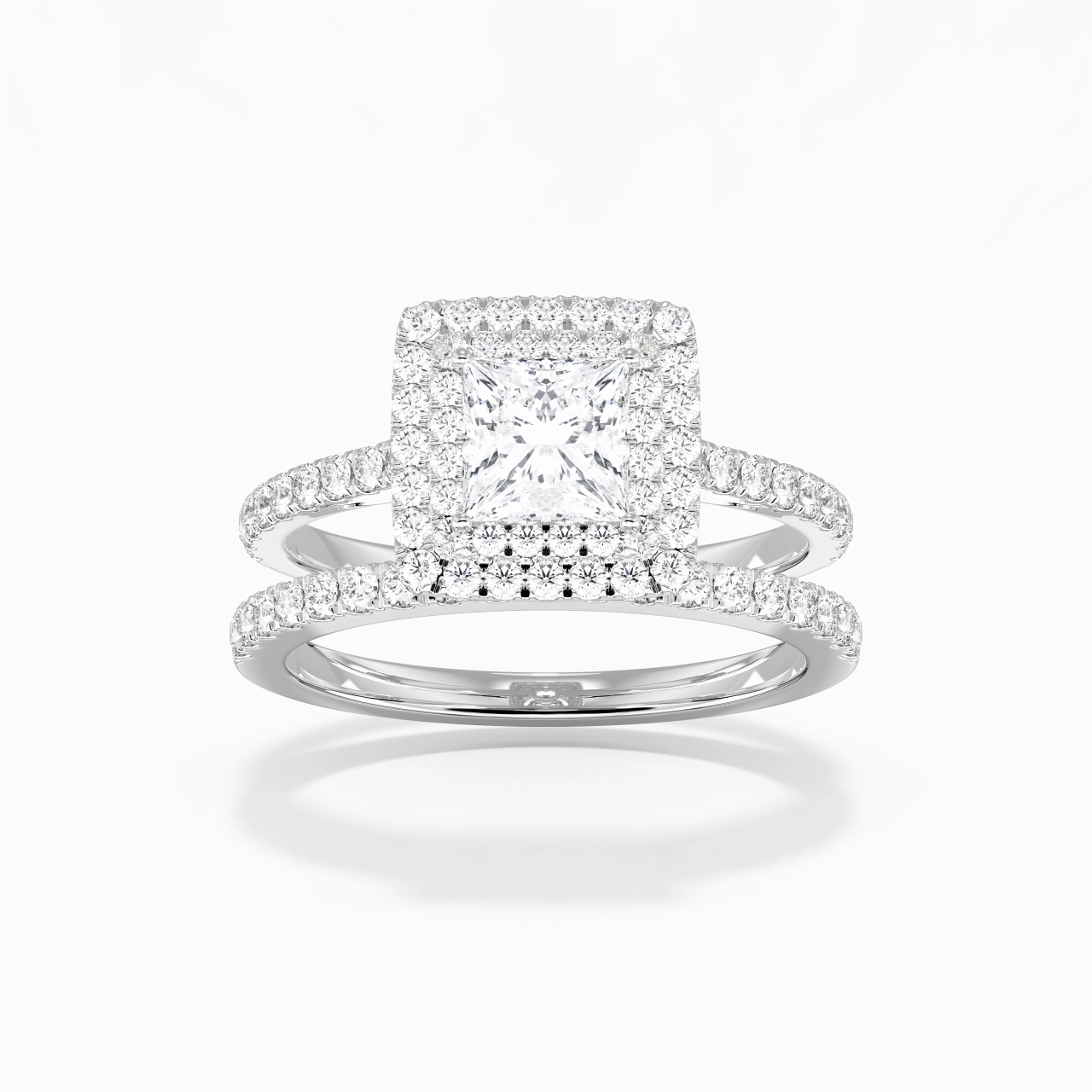 1.00ct Moissanite Bridal Set 925 Sterling Silver