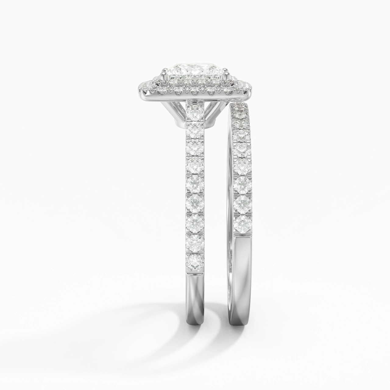 1.00ct Moissanite Bridal Set 925 Sterling Silver