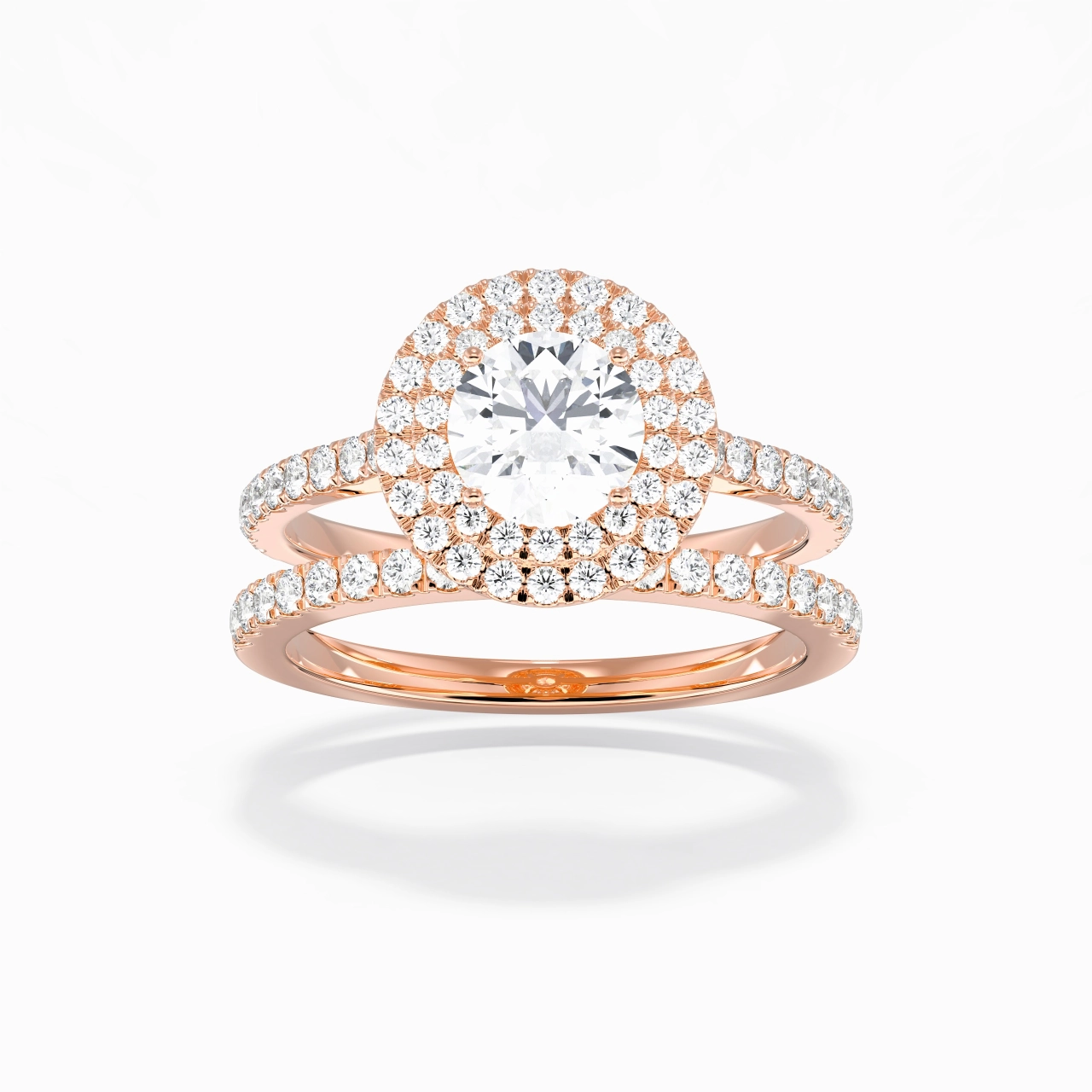 1.00ct Moissanite Bridal Set 925 Sterling Silver