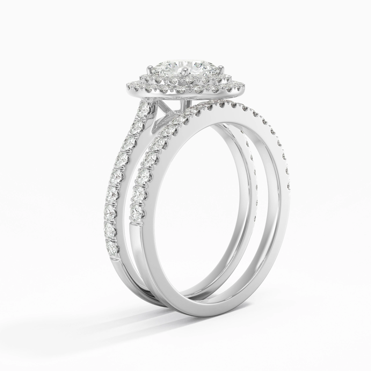 1.00ct Moissanite Bridal Set 925 Sterling Silver