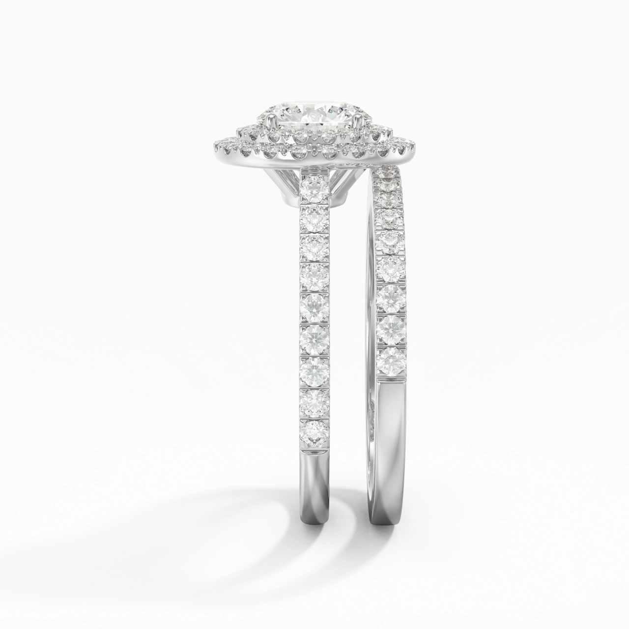 1.00ct Moissanite Bridal Set 925 Sterling Silver