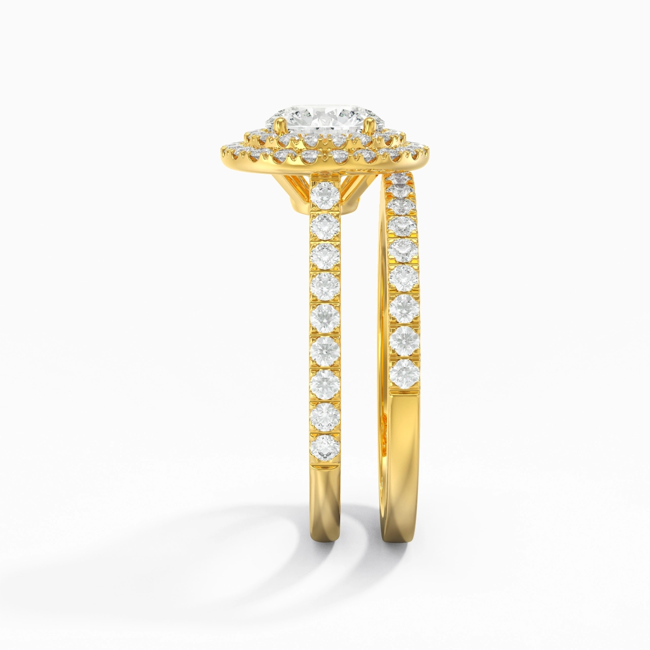 1.00ct Moissanite Bridal Set 18K Gold